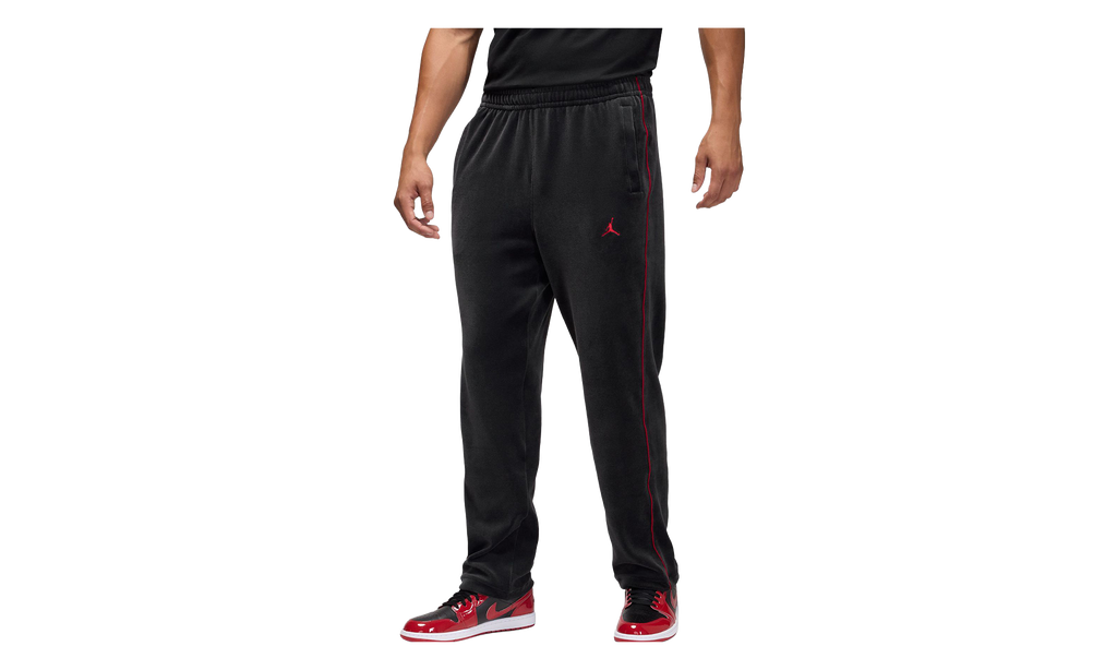 Jordan Brooklyn Velour Track Trousers "Black / Gym Red" HV1872 010