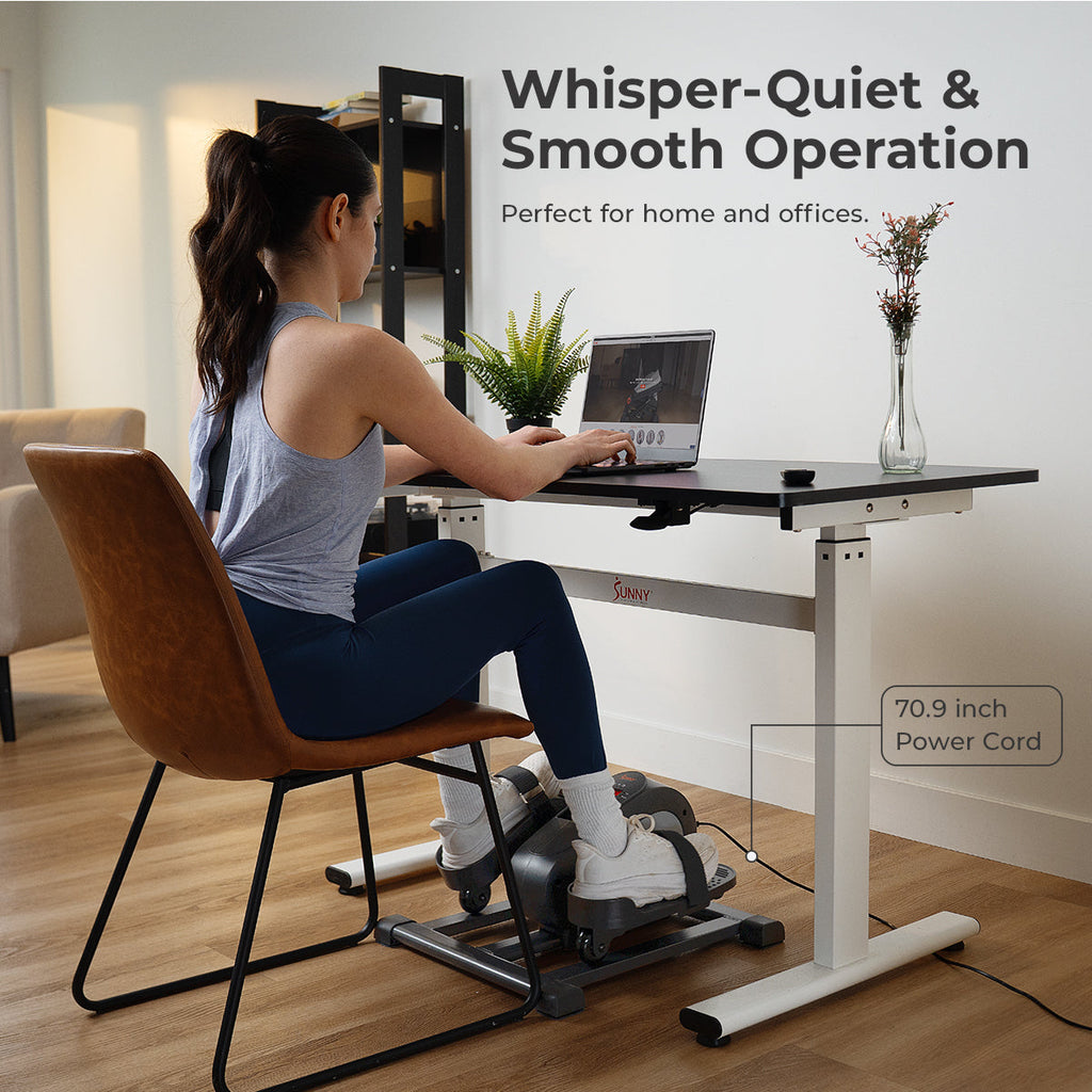 Sunny Health & Fitness Motorized Mini Elliptical with 18-Levels Speed
