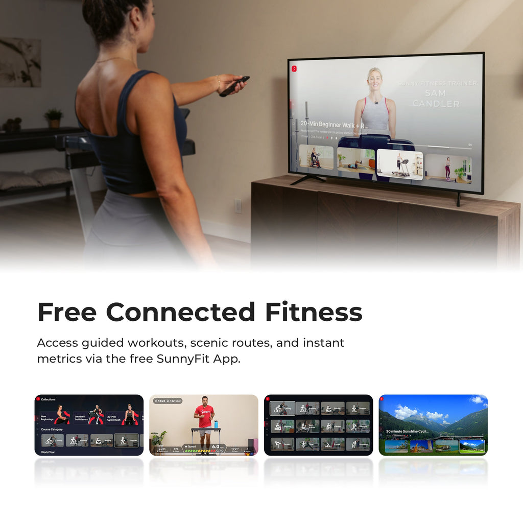 Sunny Health & Fitness Pace 500 Smart Auto Incline Treadmill with Wi-Fi Connectivity