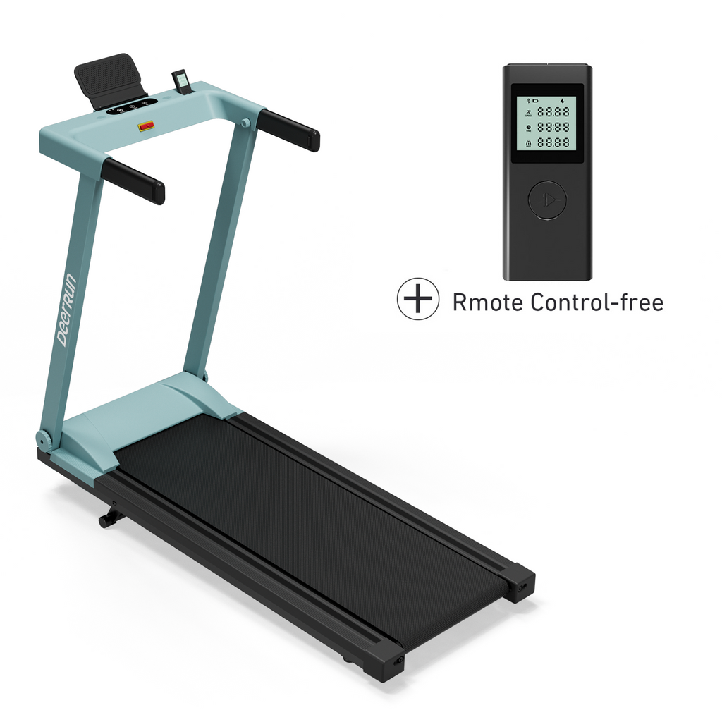 DeerRun All-New 2026 A1 Pro Move+ 6% Incline Foldable Treadmill——Upgraded Chip & NFC Support | 350 lbs, 10 mph Mint Green