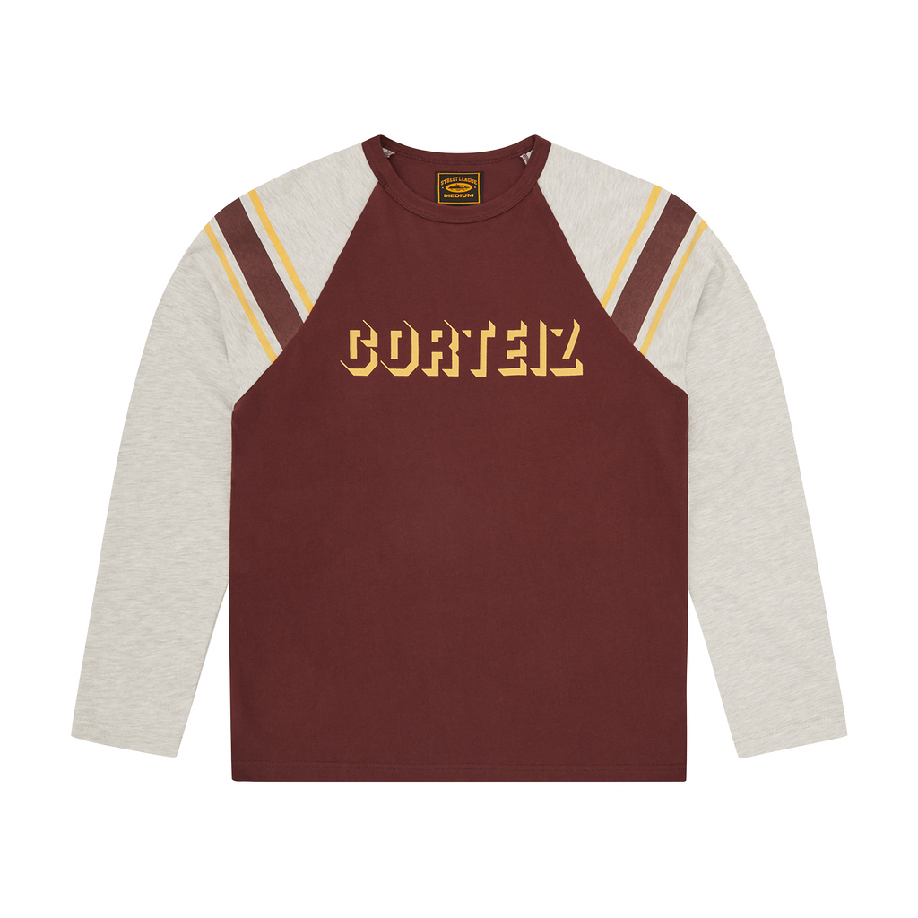 Corteiz 97 HEAVYWEIGHT RAGLAN LS [BURGUNDY] CRTZRTW