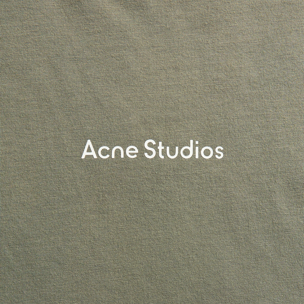 Acne Studios Mended Logo Tee - Slate Grey