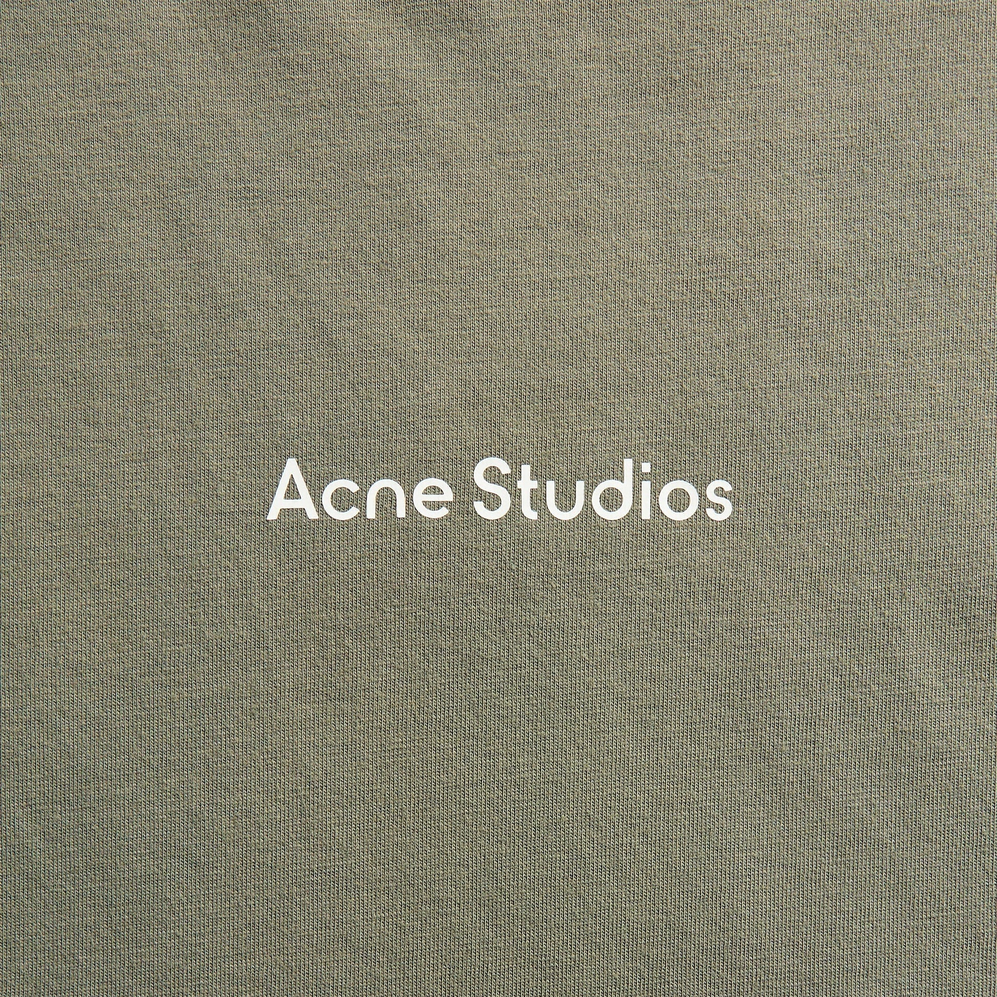 Acne Studios Mended Logo Tee - Slate Grey