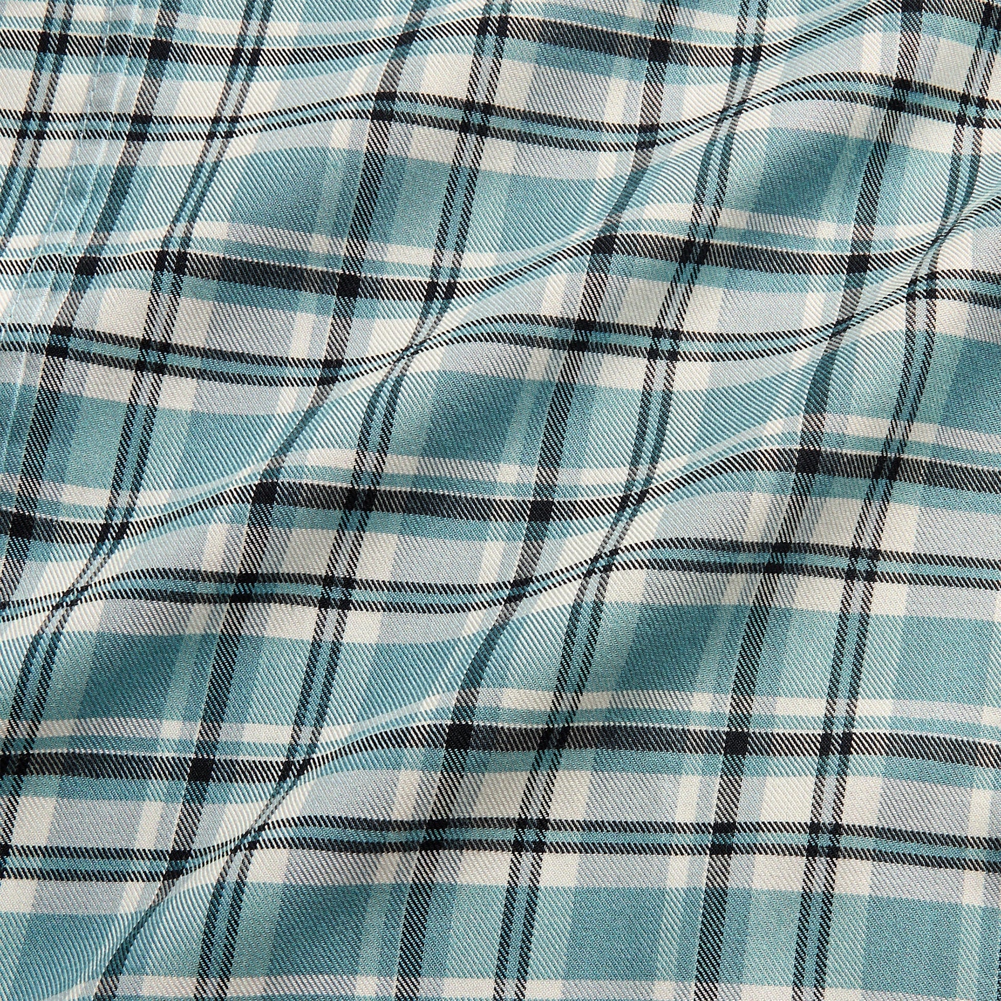 Acne Studios Checked Flannel Shirt - Turquoise / Blue / White