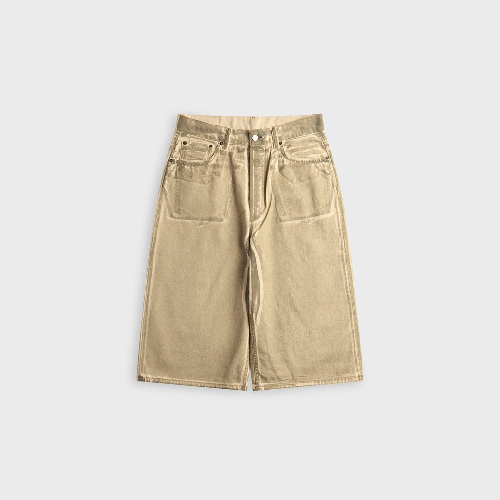 Acne Studios Casual Flannel Check Short - Beige / Sage Green