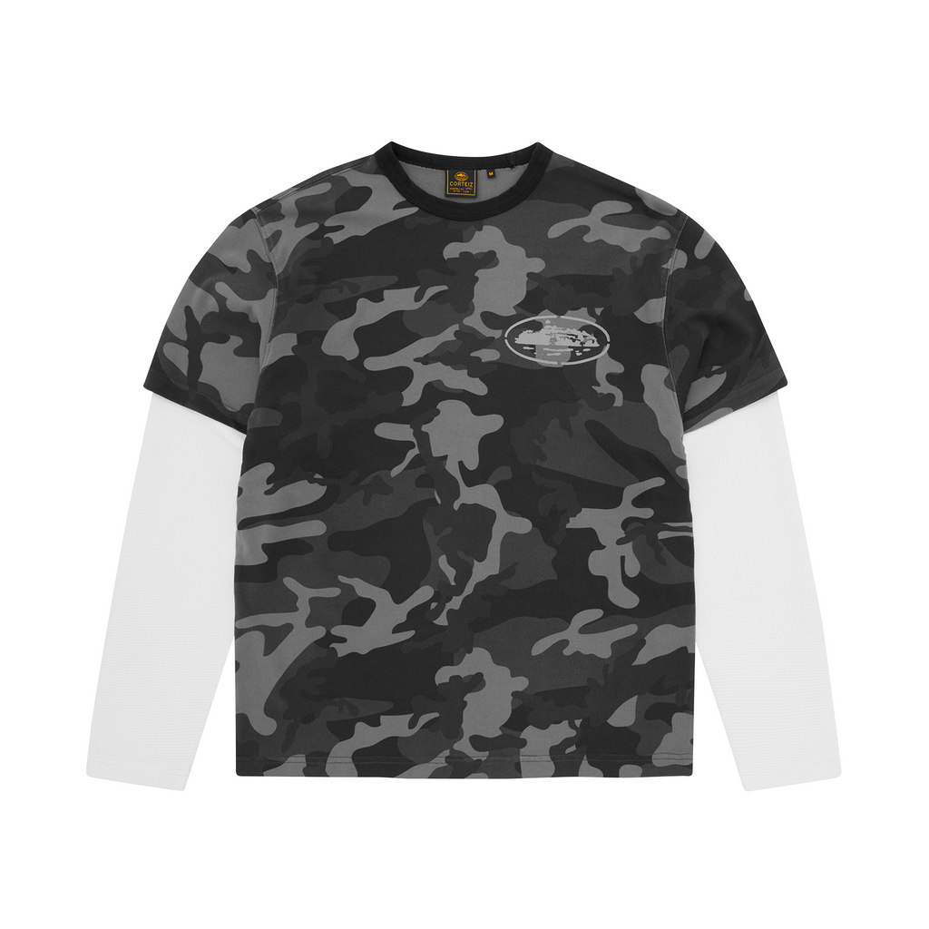 Corteiz ISLAND HYBRID THERMAL LS [BLACK CAMO] CRTZRTW