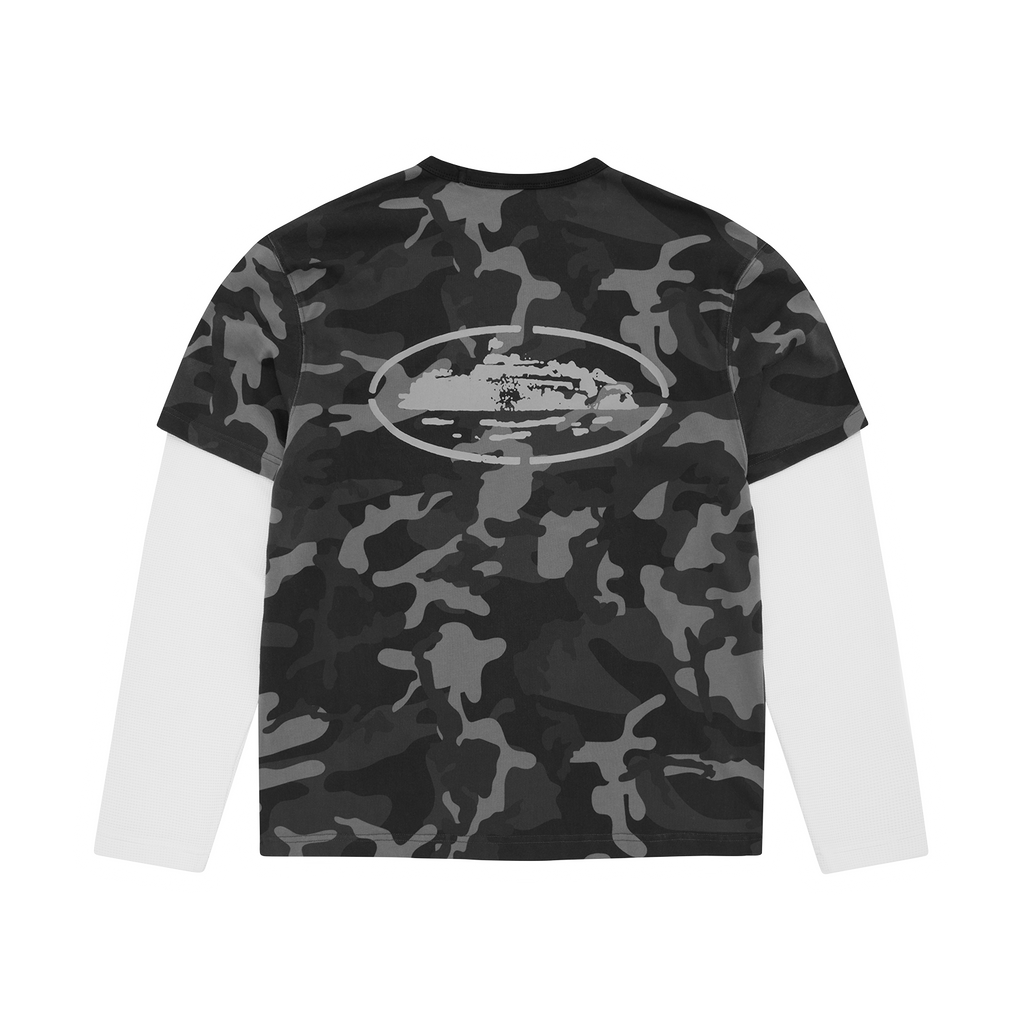 Corteiz ISLAND HYBRID THERMAL LS [BLACK CAMO] CRTZRTW