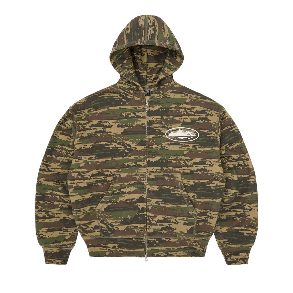 Corteiz ISLAND PUFF PRINT ZIP HOODIE [DIGI CAMO] CRTZRTW