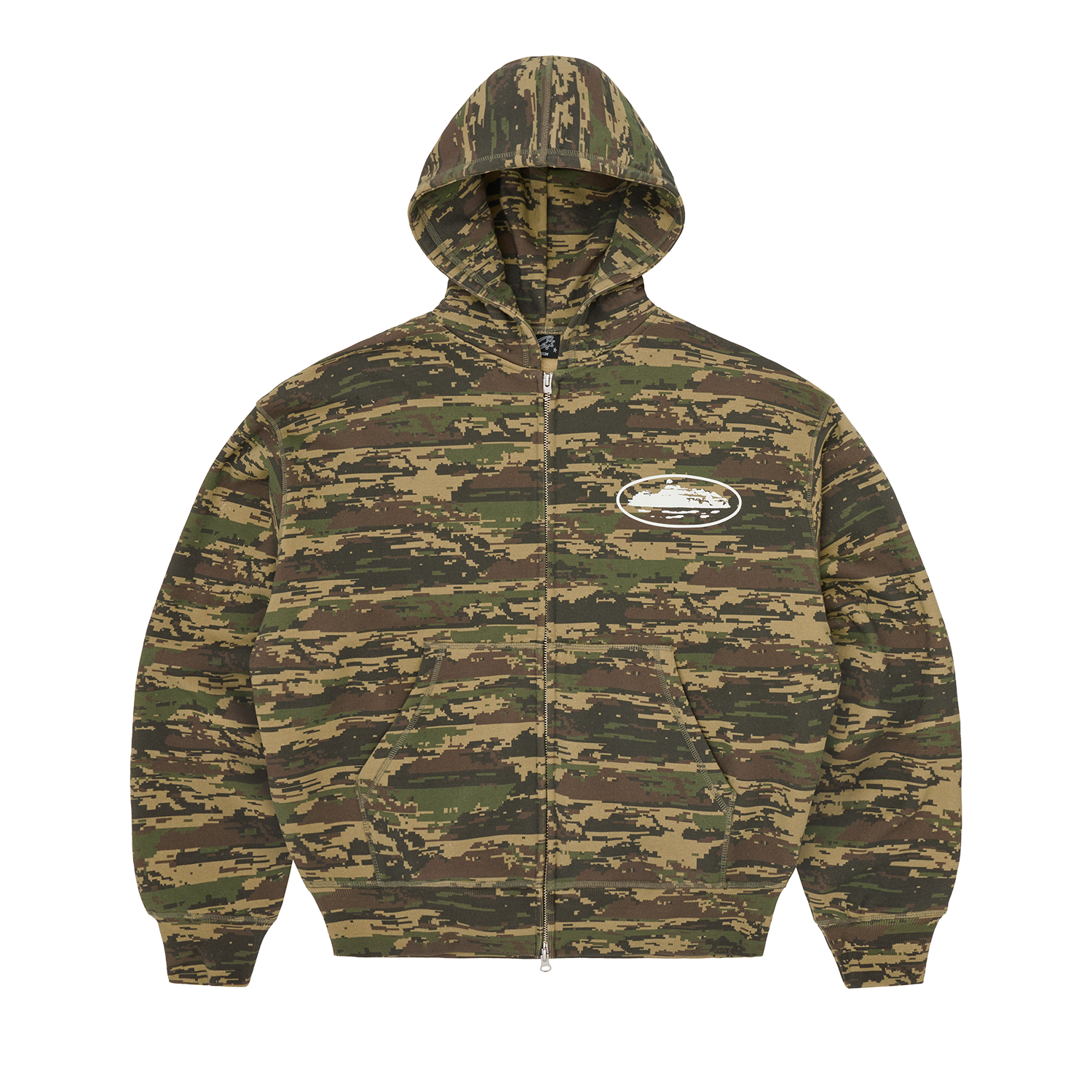 Corteiz ISLAND PUFF PRINT ZIP HOODIE [DIGI CAMO] CRTZRTW