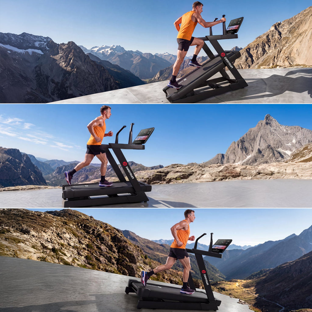 DeerRun Apex Titan 1 -6% Decline to 48% Incline Real Terrain Training Treadmill