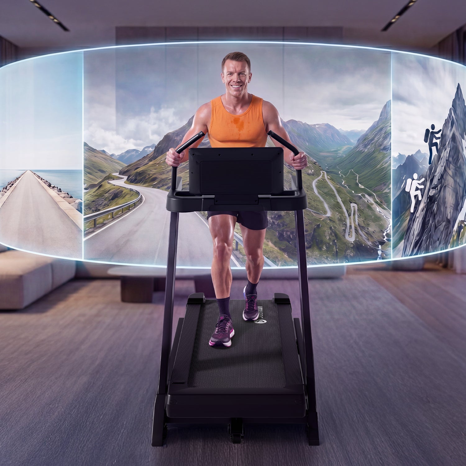 DeerRun Apex Titan 1 -6% Decline to 48% Incline Real Terrain Training Treadmill