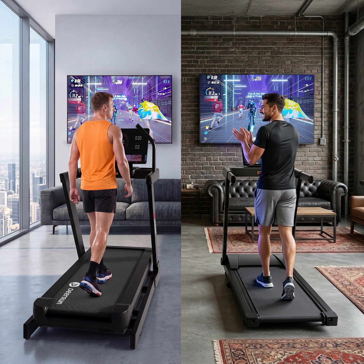 DeerRun Apex Titan 1 -6% Decline to 48% Incline Real Terrain Training Treadmill