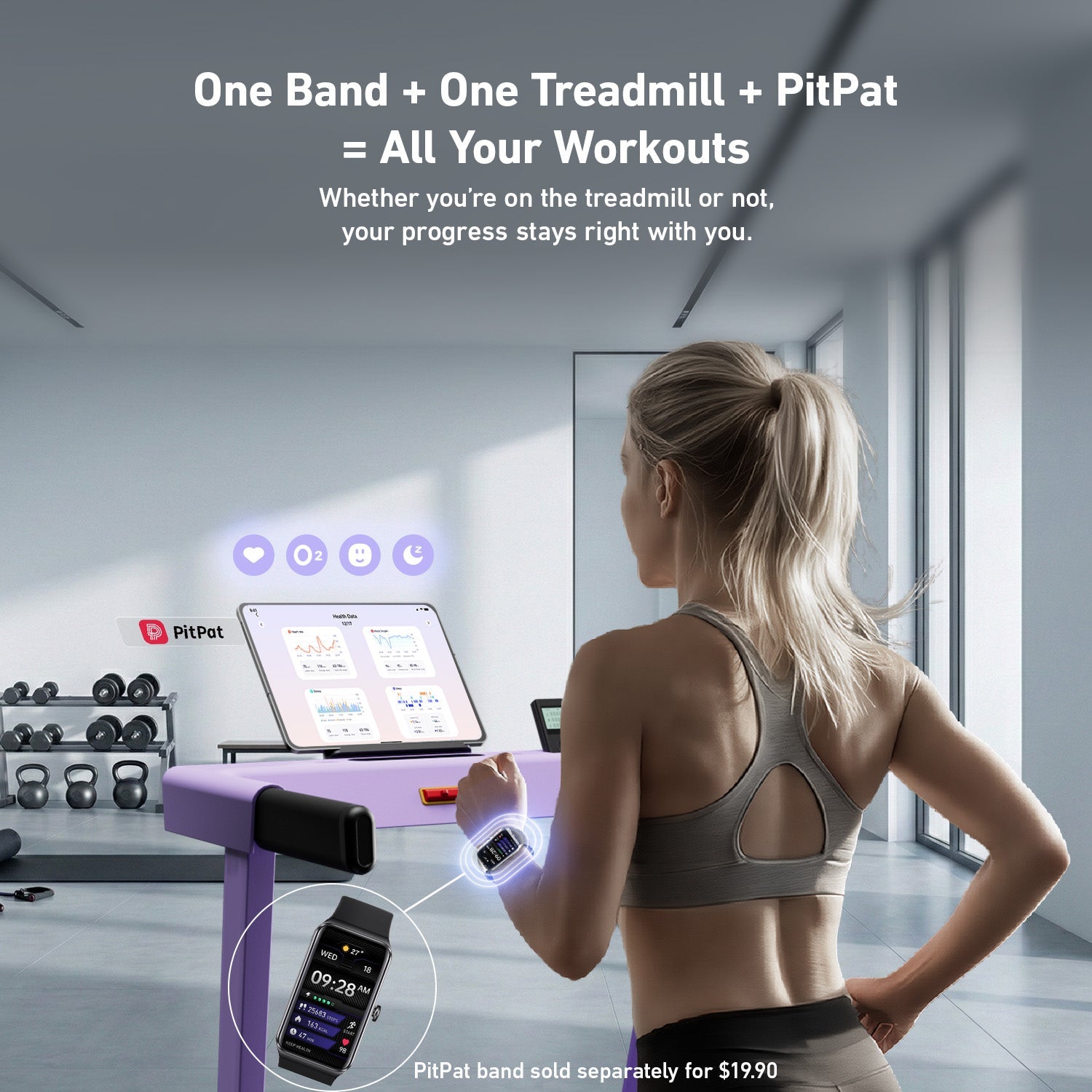 DeerRun All-New 2026 A1 Pro Move+  6% Incline Foldable Treadmill——Upgraded Chip & NFC Support | 350 lbs, 10 mph Dreamy Violet