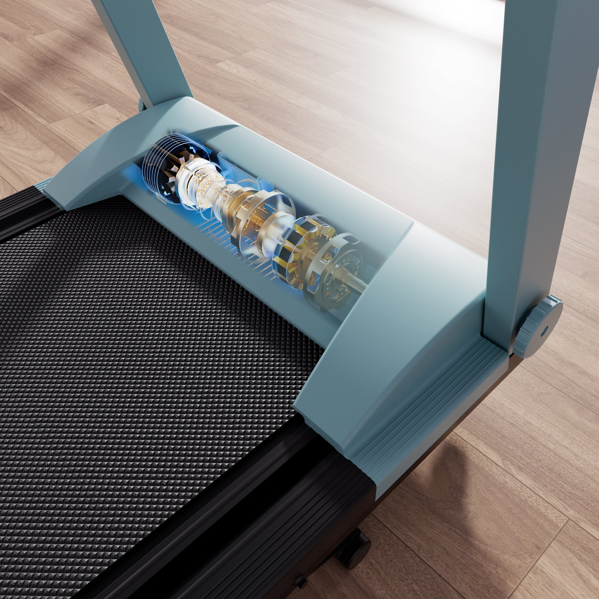 DeerRun All-New 2026 A1 Pro Move+ 6% Incline Foldable Treadmill——Upgraded Chip & NFC Support | 350 lbs, 10 mph Mint Green