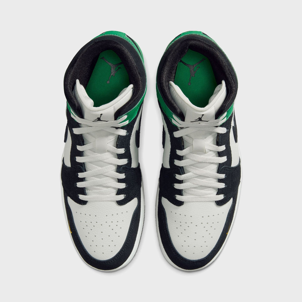 Jordan Air Jordan 1 Mid SE - Summit White / Lucky Green / University Gold / Black
