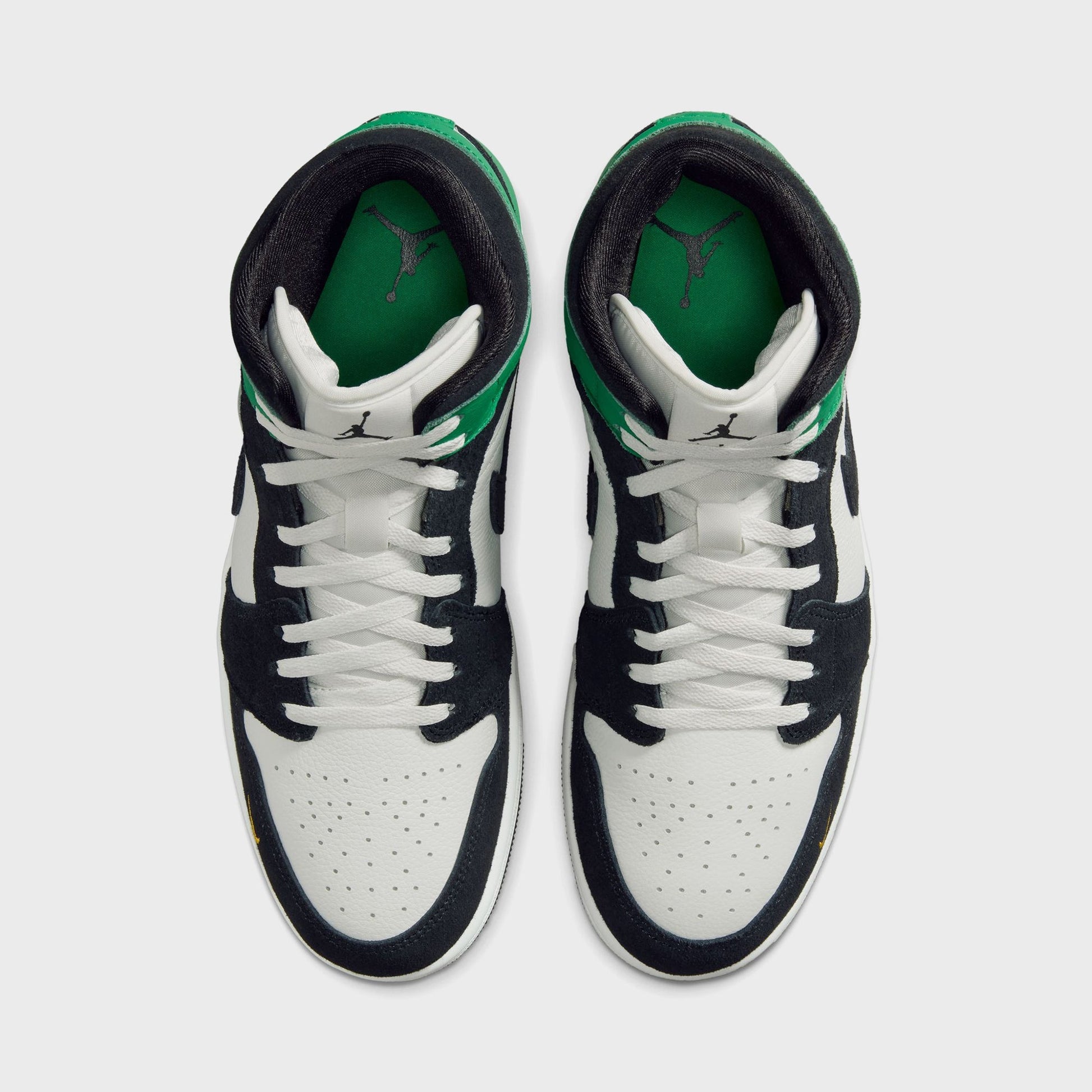Jordan Air Jordan 1 Mid SE - Summit White / Lucky Green / University Gold / Black