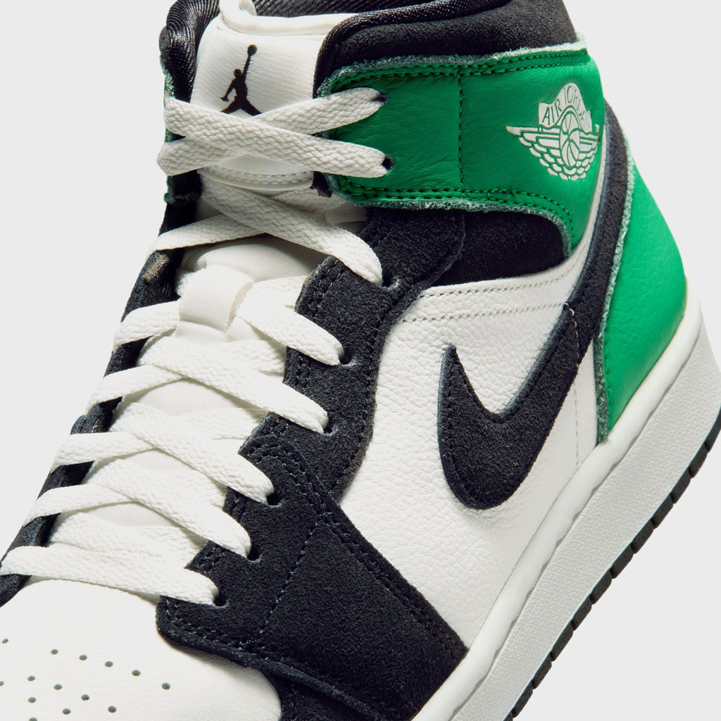 Jordan Air Jordan 1 Mid SE - Summit White / Lucky Green / University Gold / Black