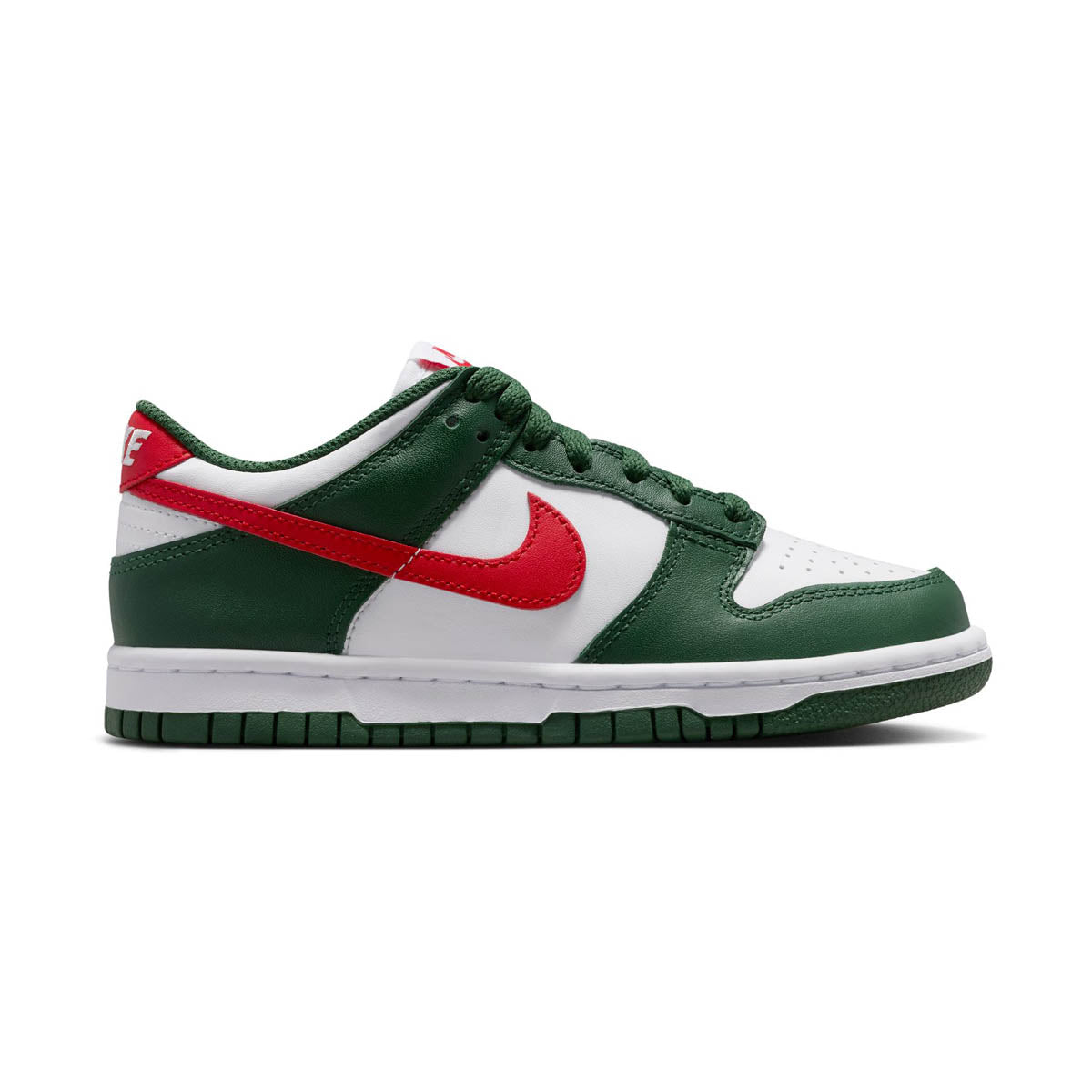 Nike Dunk Low 'Fir White University Red' Big Kids' (Boys') Shoes
