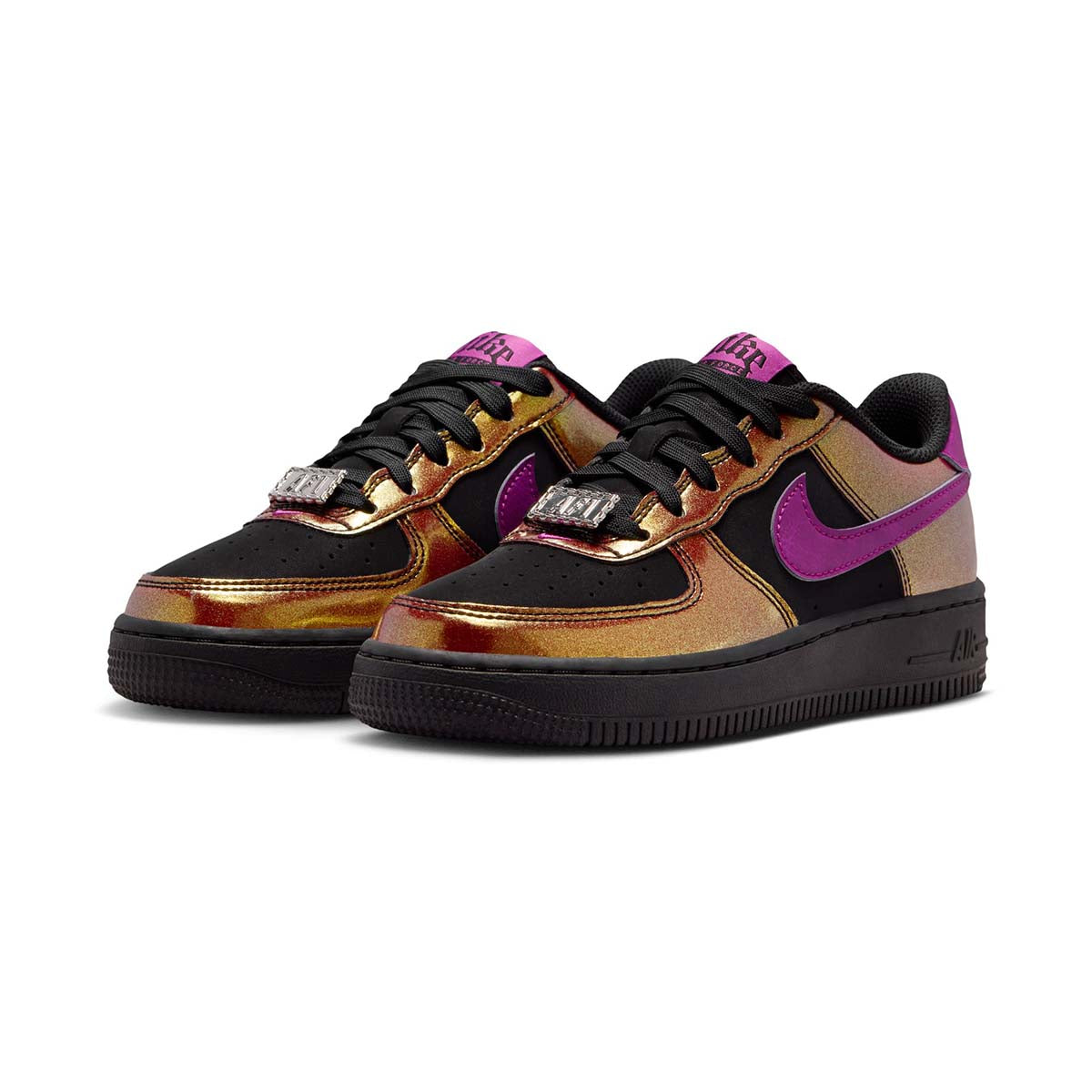 Nike Air Force 1 LV8 'Glam Rock Black Bold Berry' Big Kids' Shoes