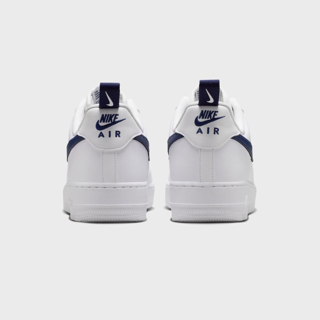 Nike Air Force 1 '07 - White / White / Midnight Navy