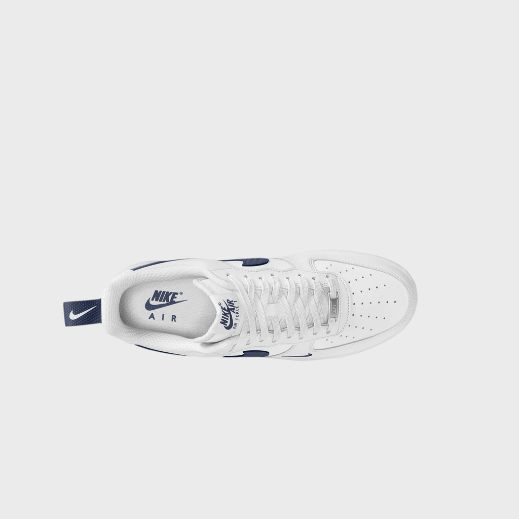 Nike Air Force 1 '07 - White / White / Midnight Navy