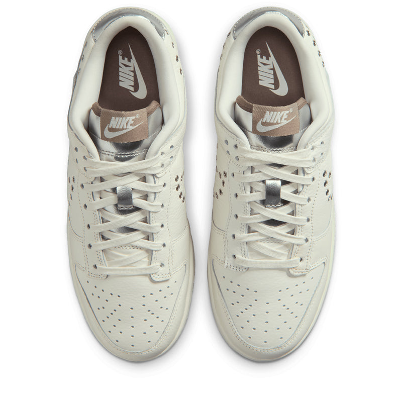 Women's Nike Dunk Low 'Metal Eyelet Swoosh' - Sail/Metallic Silver