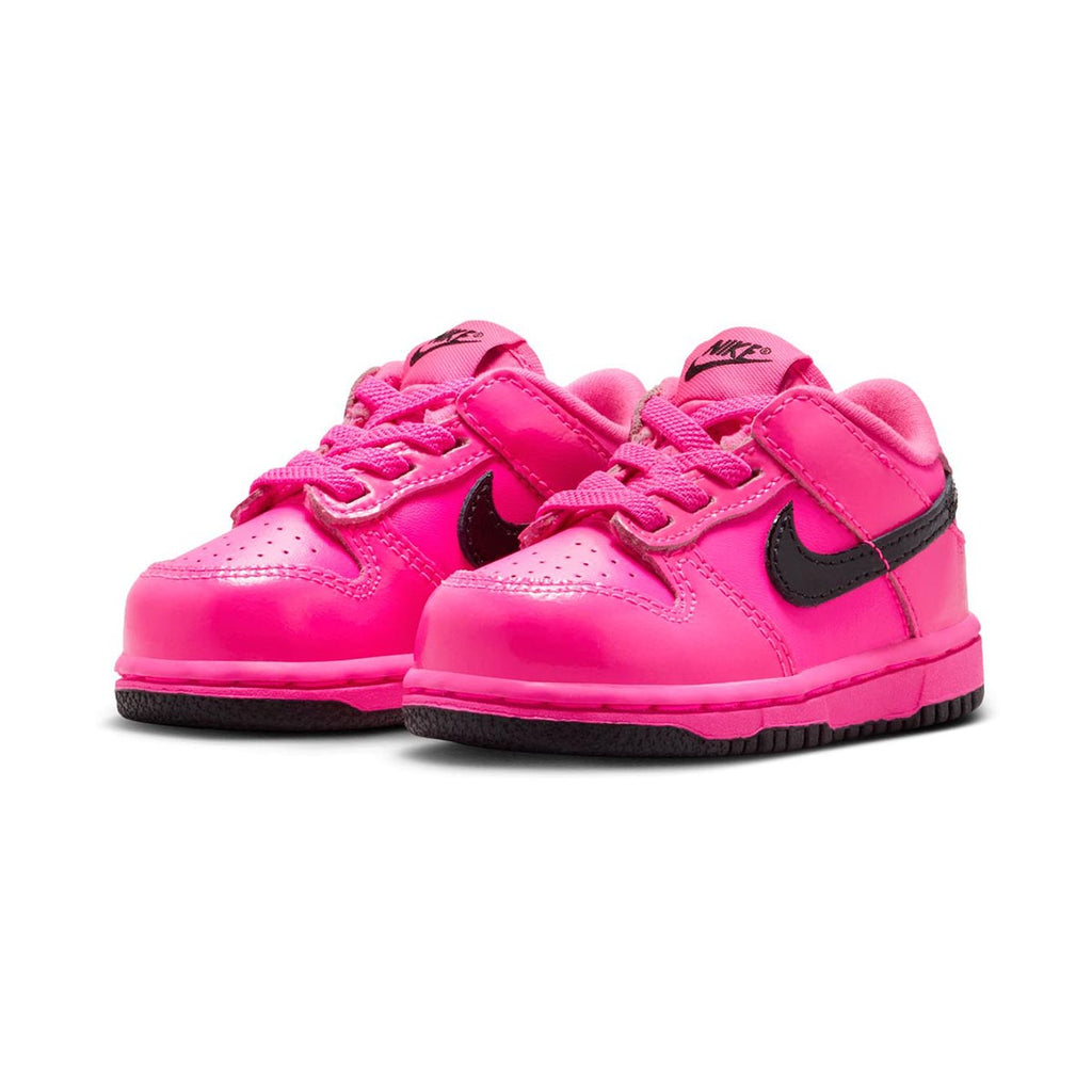 Nike Dunk Low SE 'Pink Blast Black Patent' Baby/Toddler Shoes