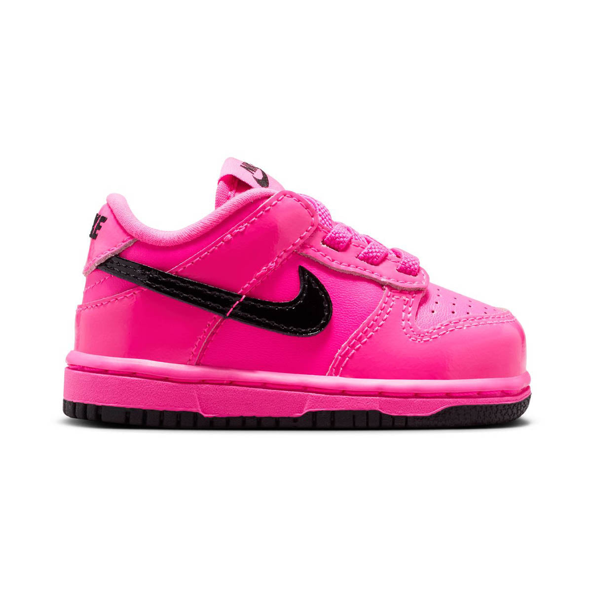 Nike Dunk Low SE 'Pink Blast Black Patent' Baby/Toddler Shoes