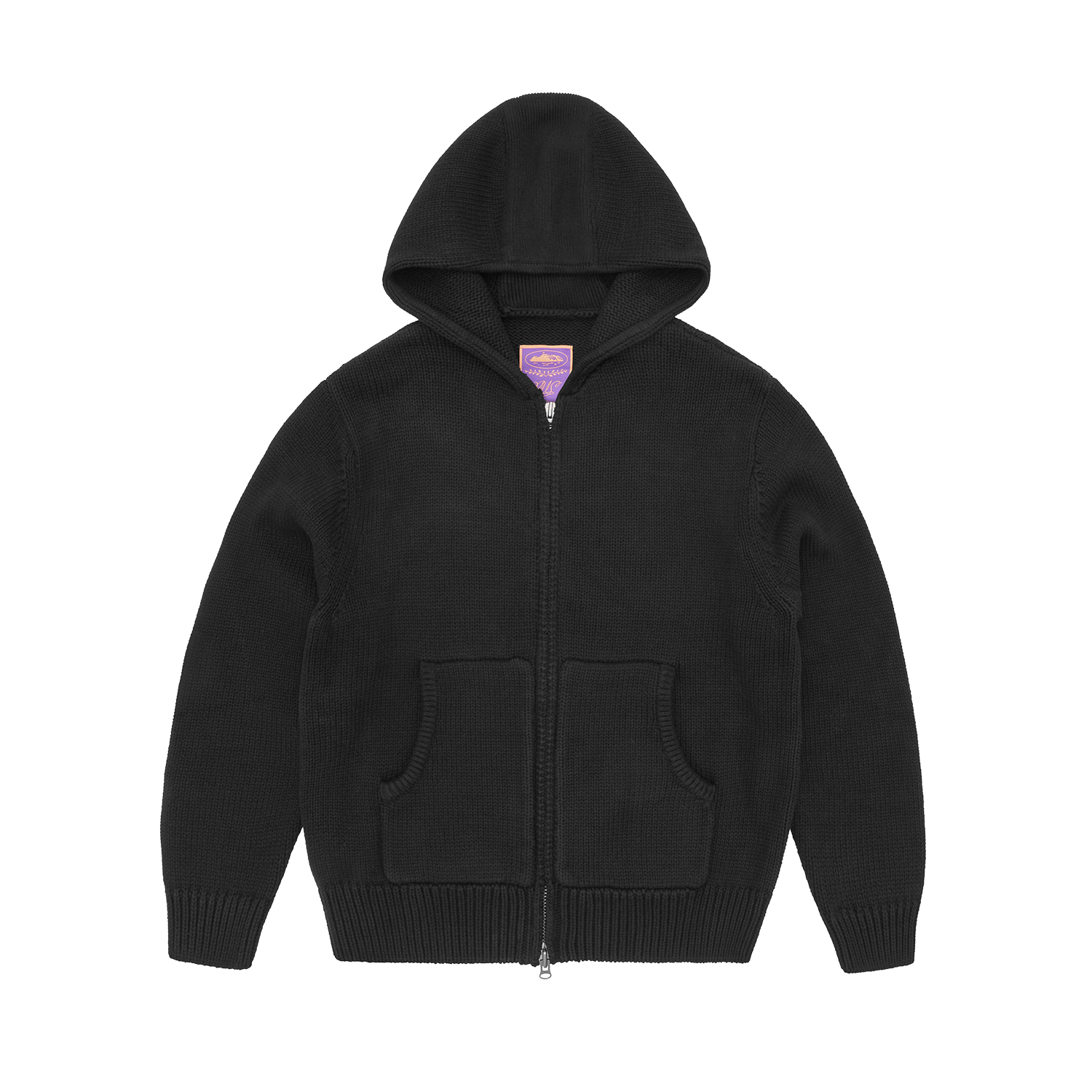Corteiz ALCATRAZ HEAVY KNIT ZIP HOODIE [BLACK] CRTZRTW