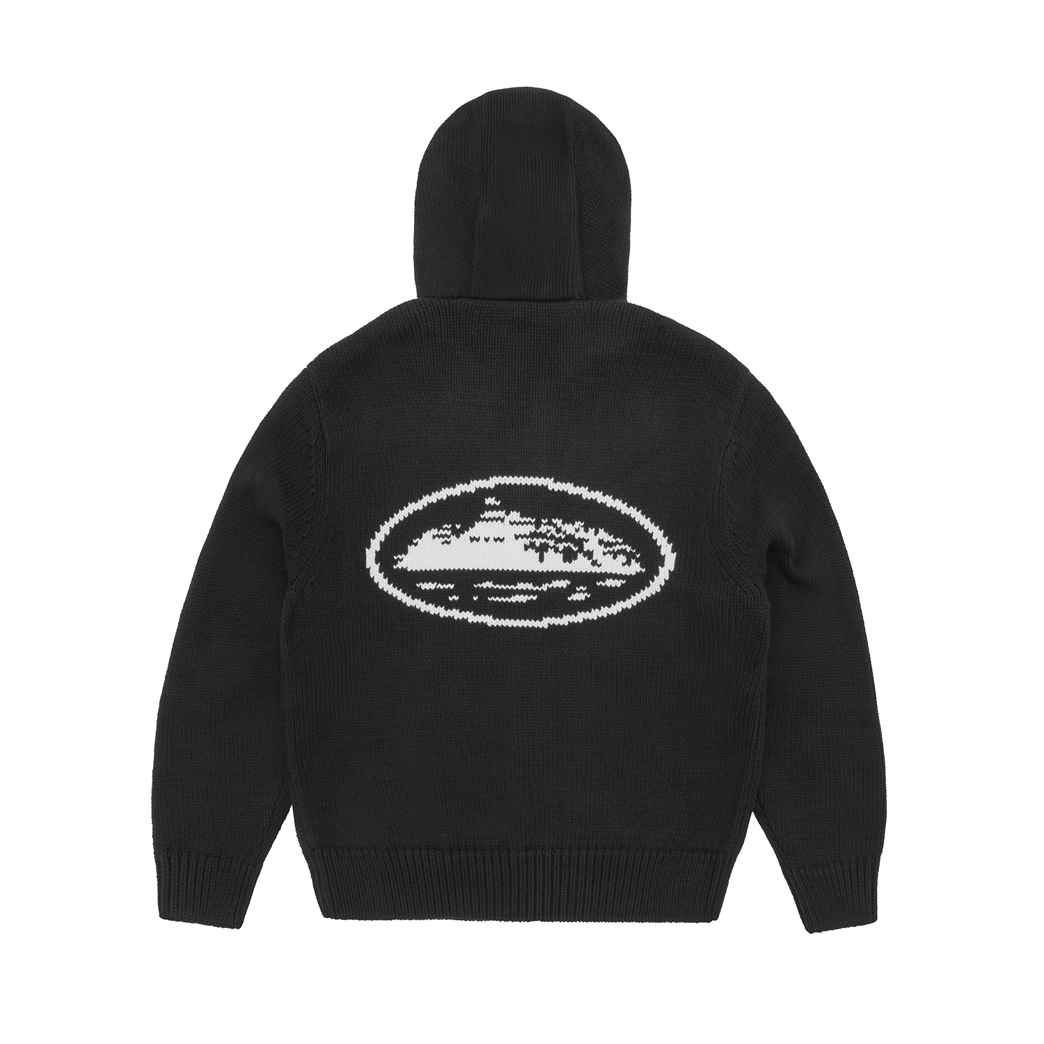 Corteiz ALCATRAZ HEAVY KNIT ZIP HOODIE [BLACK] CRTZRTW