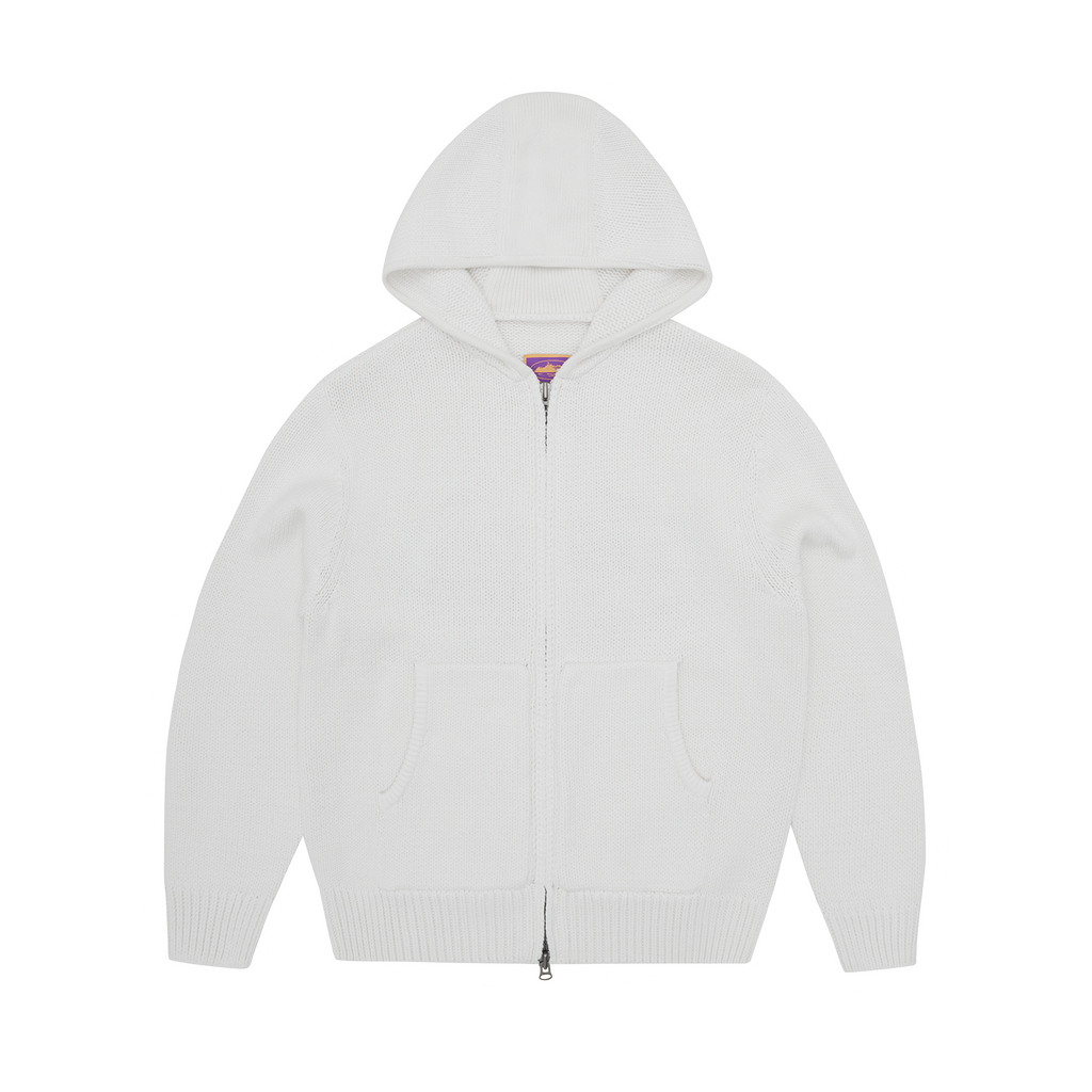 Corteiz ALCATRAZ HEAVY KNIT ZIP HOODIE [NATURAL] CRTZRTW
