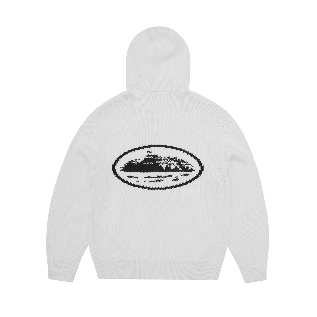 Corteiz ALCATRAZ HEAVY KNIT ZIP HOODIE [NATURAL] CRTZRTW