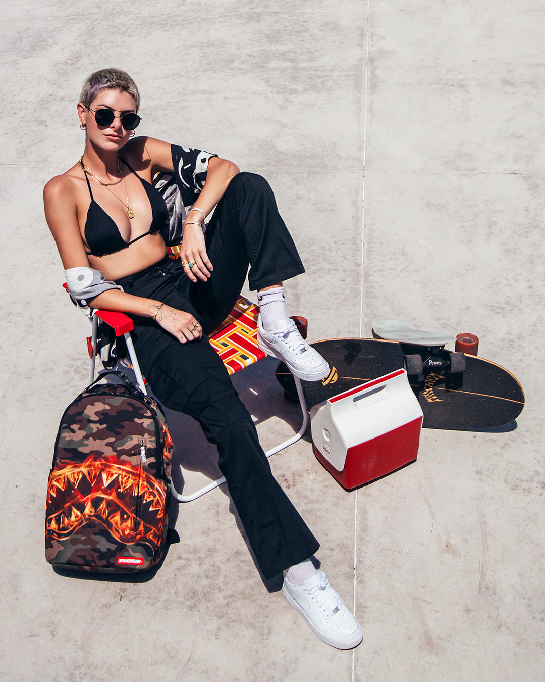 SPRAYGROUND THE LIL TJAY BURNER SHARK DLX BACKPACK
