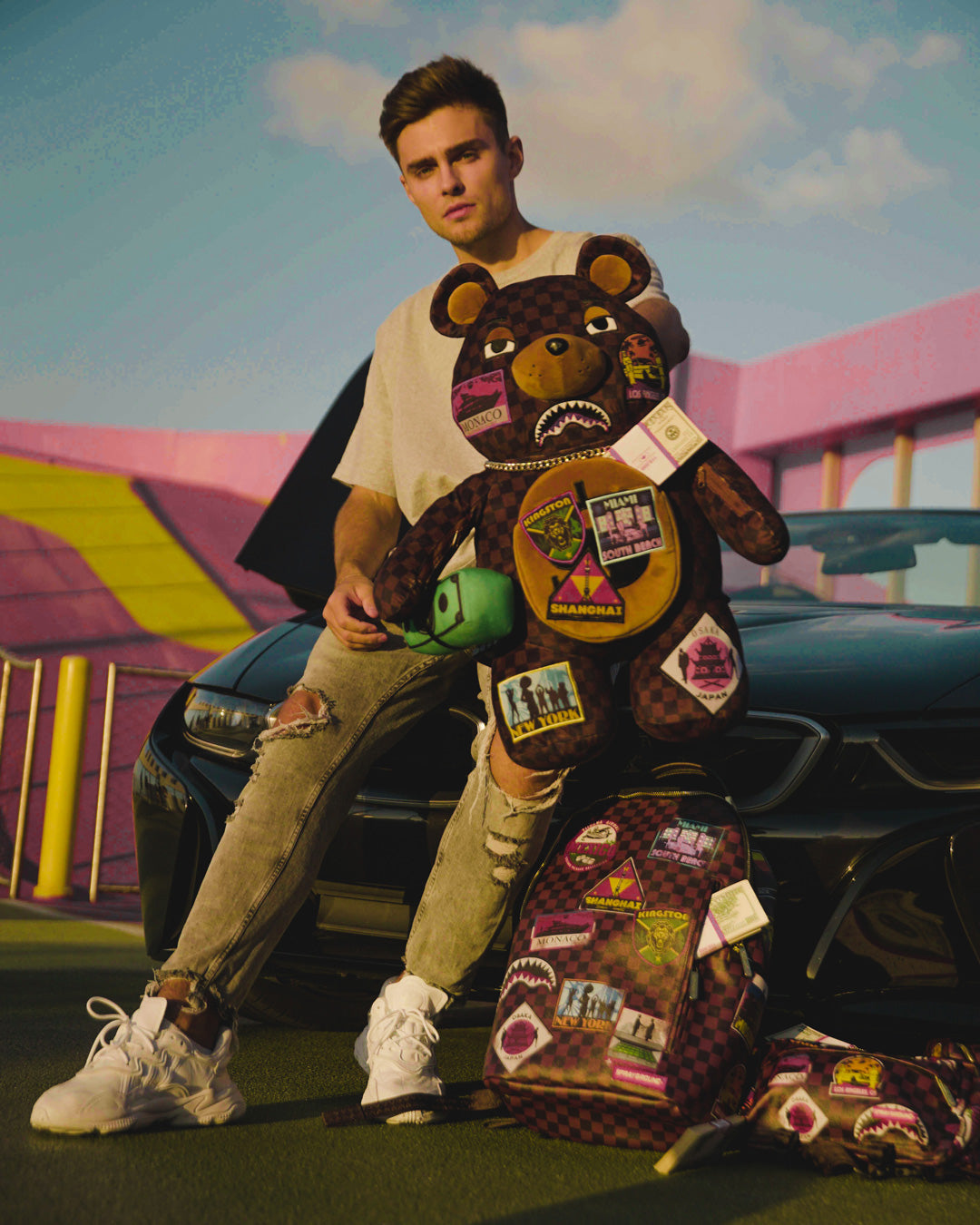 SPRAYGROUND GLOBAL MOGUL MONEYBEAR TEDDYBEAR BACKPACK