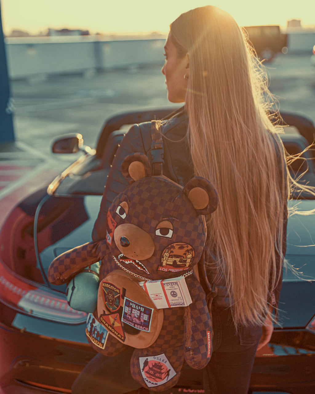 SPRAYGROUND GLOBAL MOGUL MONEYBEAR TEDDYBEAR BACKPACK