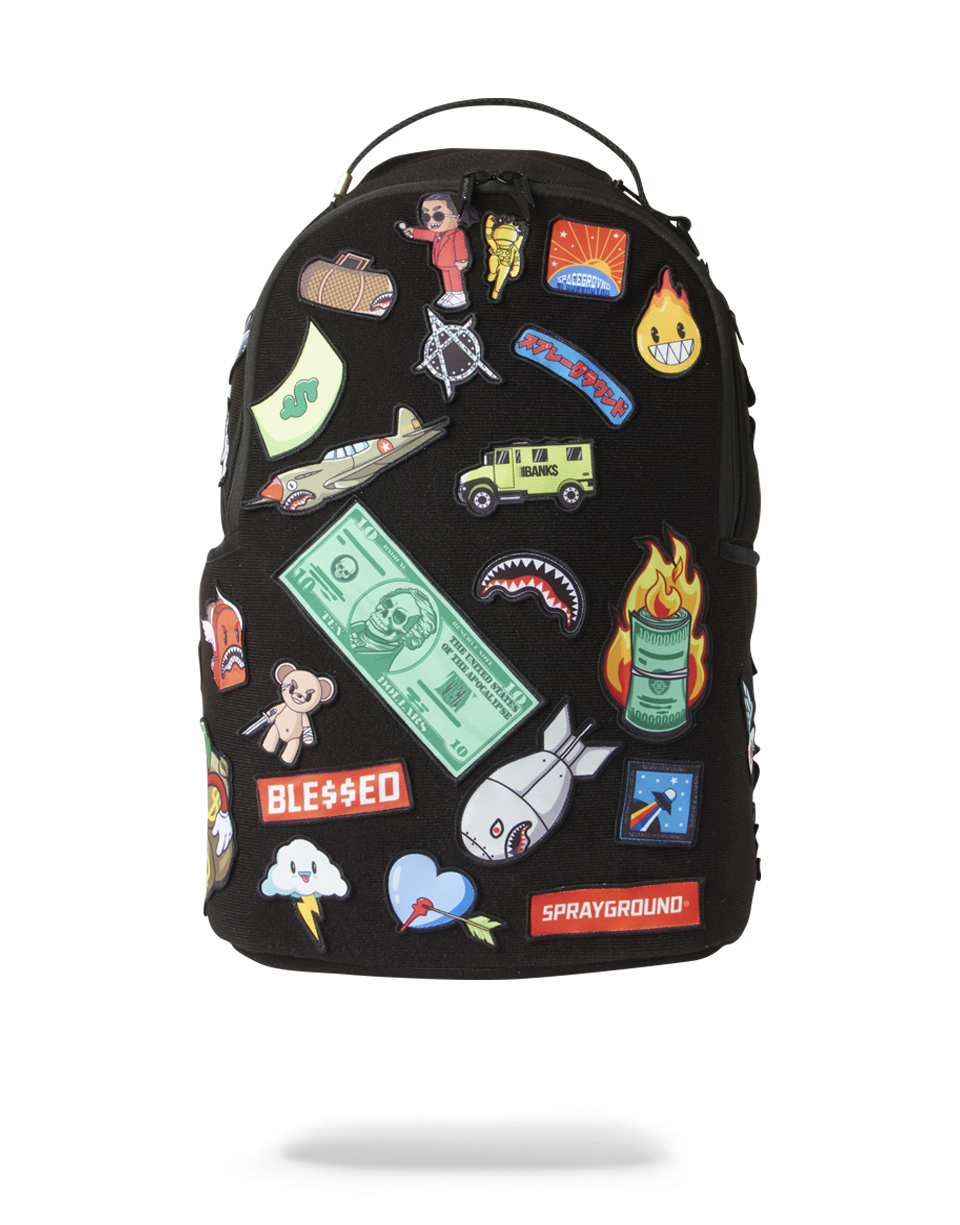 SPRAYGROUND THE 32 REMOVABLE PATCHES VELCRO BACKPACK