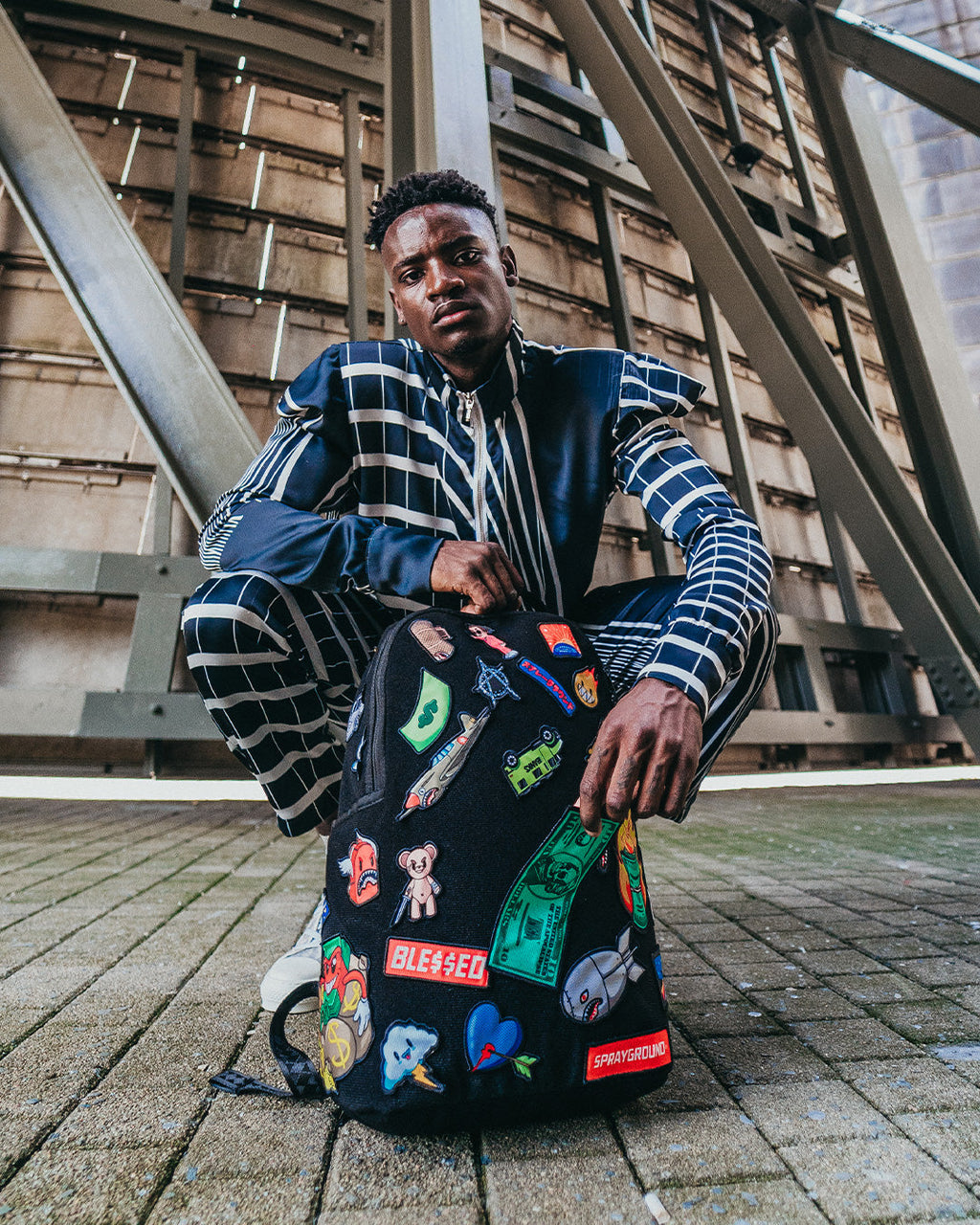 SPRAYGROUND THE 32 REMOVABLE PATCHES VELCRO BACKPACK