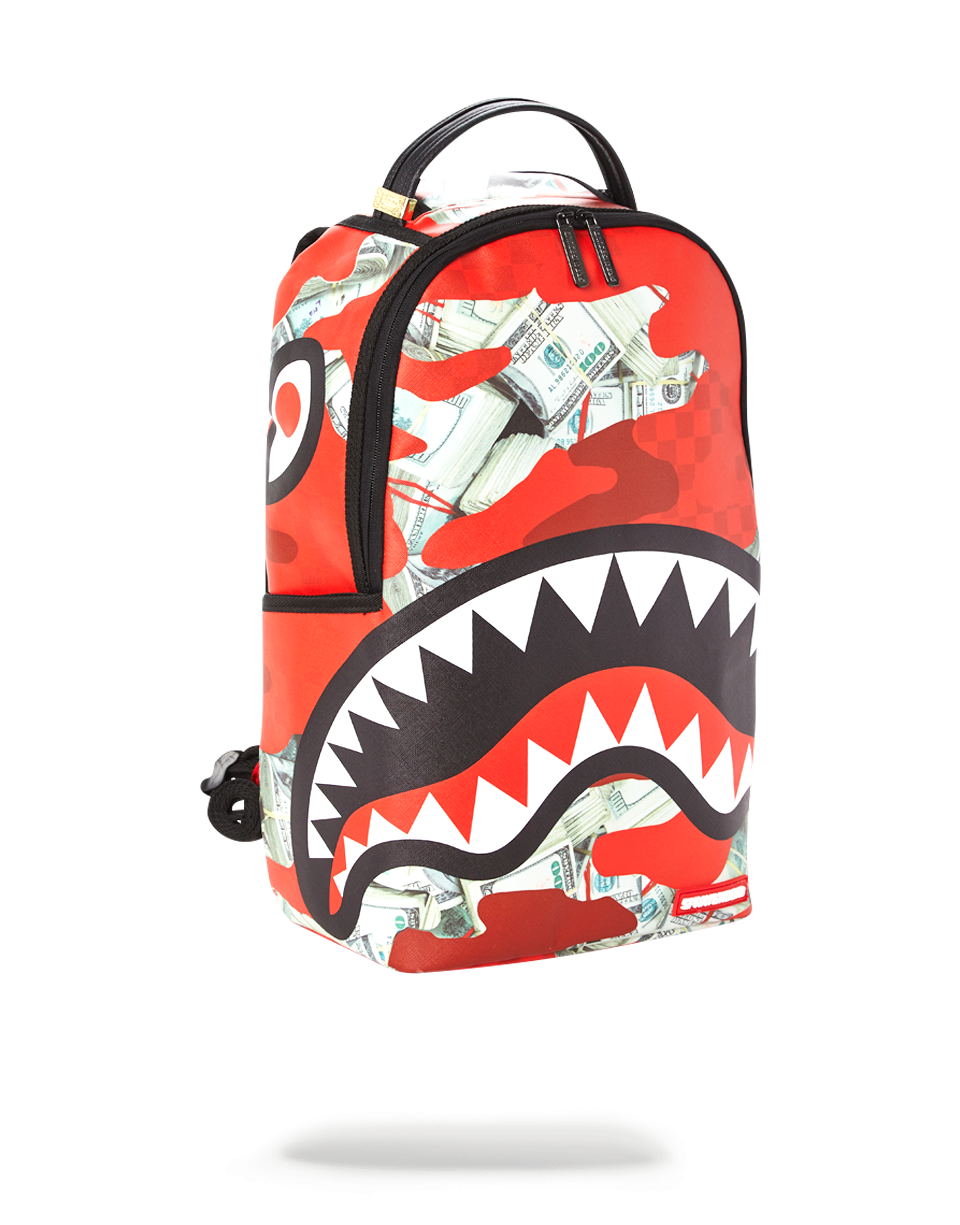 SPRAYGROUND MONEY CAMO (RED) BACKPACK