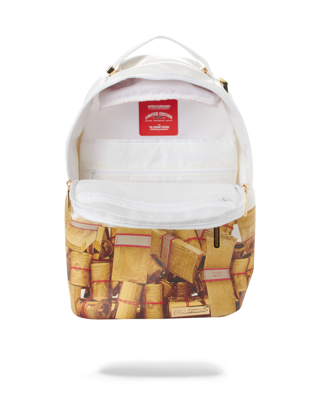 SPRAYGROUND GOLD MONEY BRICKS DLXV BACKPACK