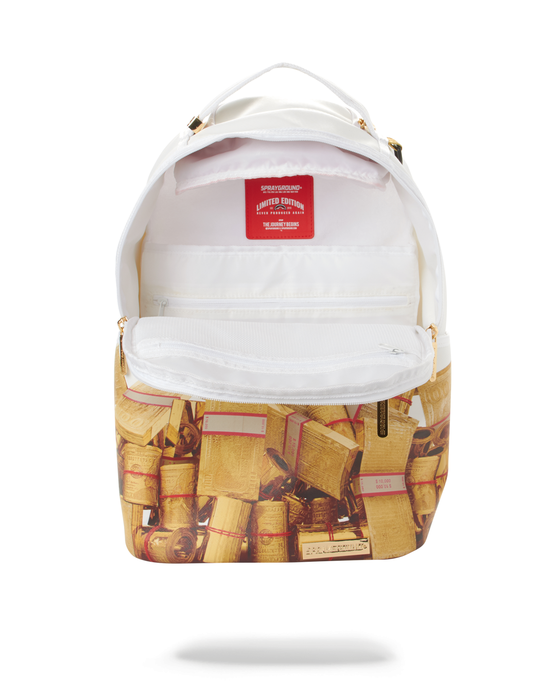 SPRAYGROUND GOLD MONEY BRICKS DLXV BACKPACK