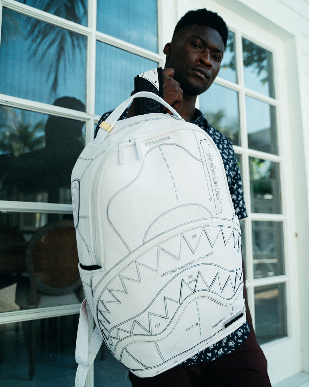 SPRAYGROUND TECHNICAL CUT & SHARK BACKPACK (DLXV)