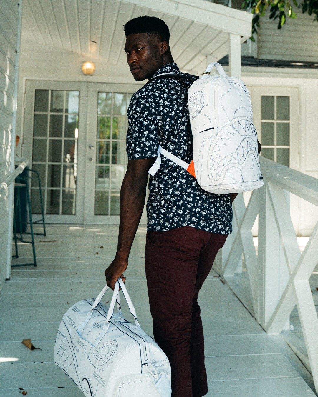 SPRAYGROUND TECHNICAL CUT & SHARK BACKPACK (DLXV)