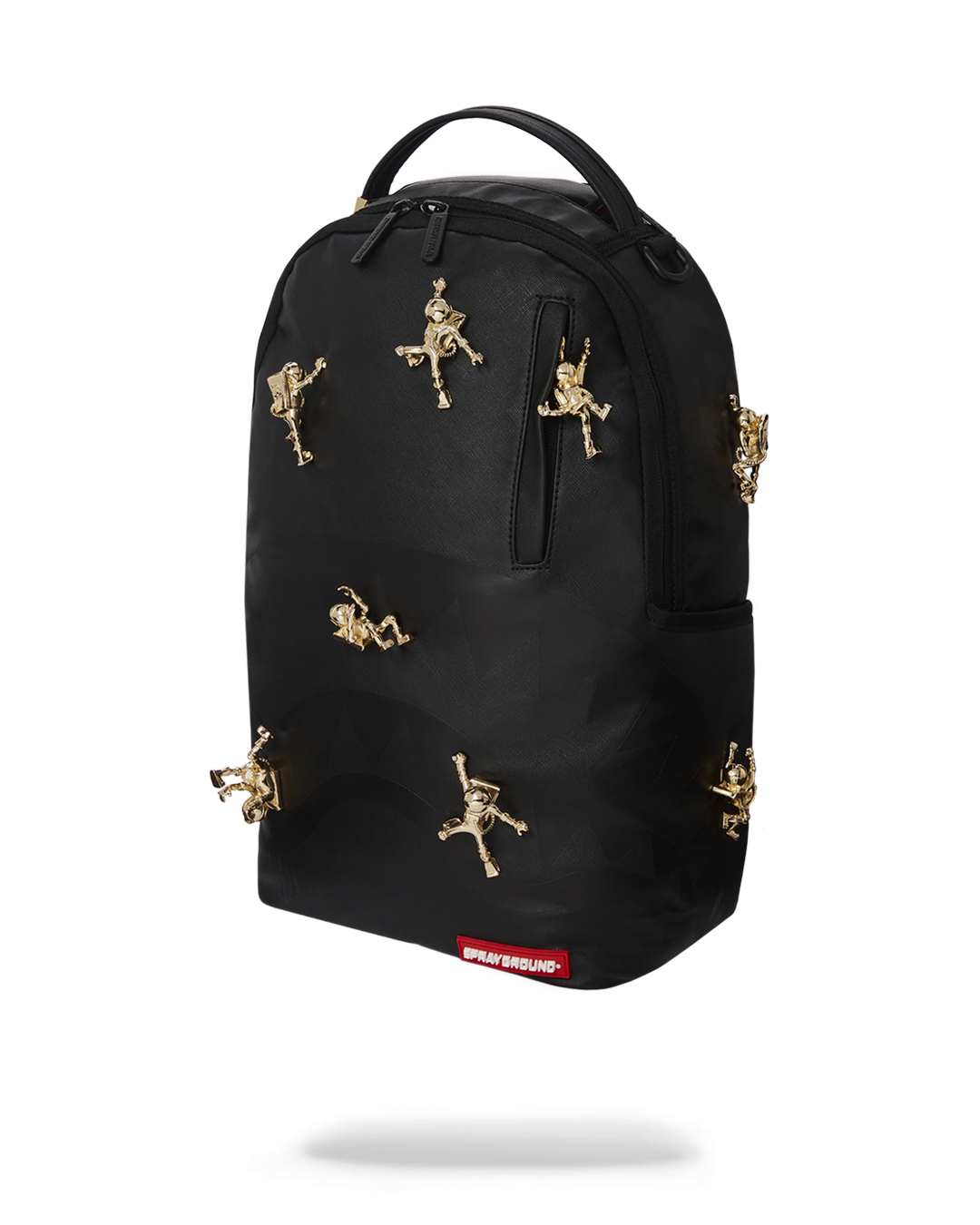 SPRAYGROUND THE LOST IN SPACE BACKPACK (10 3D GOLD METAL ASTRONAUTS)
