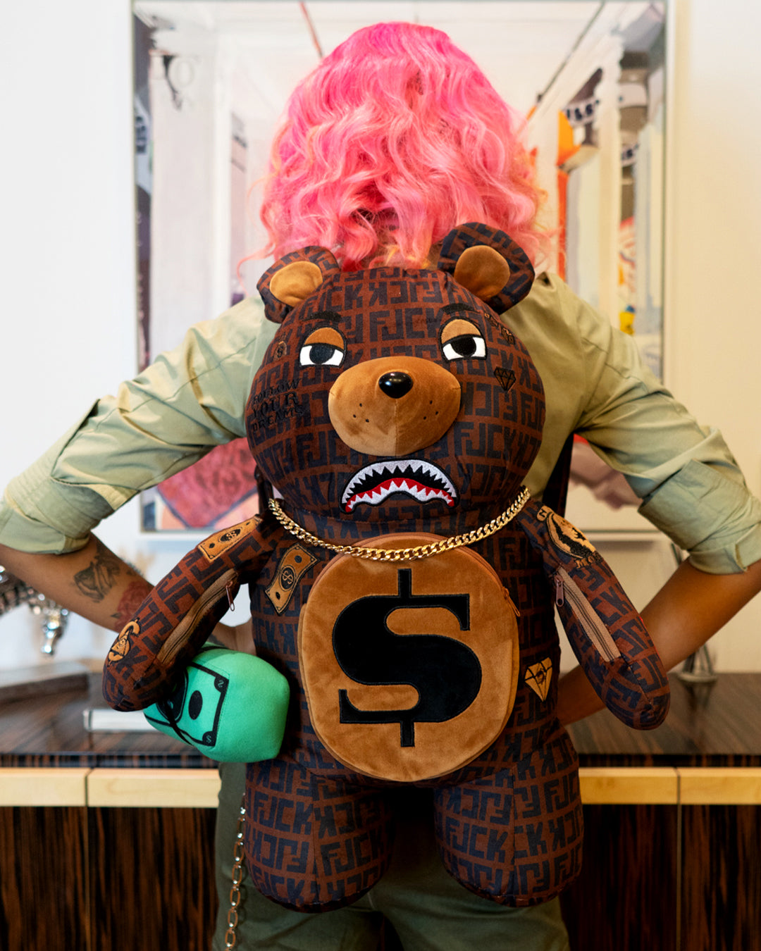 SPRAYGROUND OFFENDED MONEYBEAR TEDDYBEAR BACKPACK