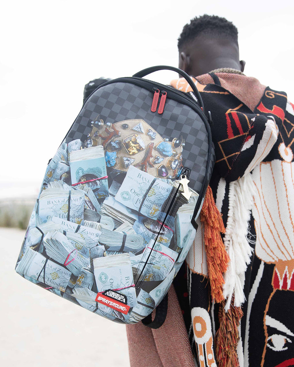 SPRAYGROUND BANK STACKS OF ZAMUNDA COMING 2 AMERICA BACKPACK