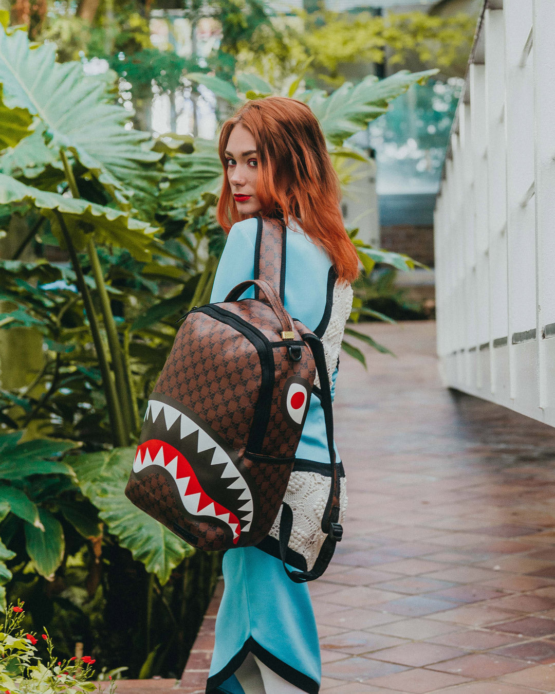 SPRAYGROUND SHARKS AND SKULLS BACKPACK (DLXV)