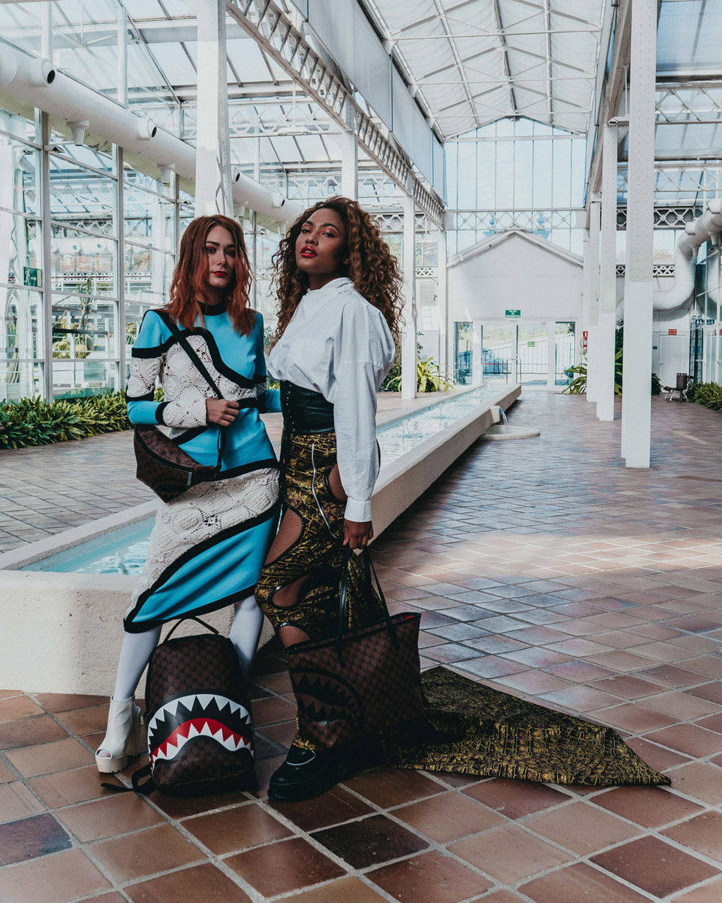 SPRAYGROUND SHARKS AND SKULLS BACKPACK (DLXV)