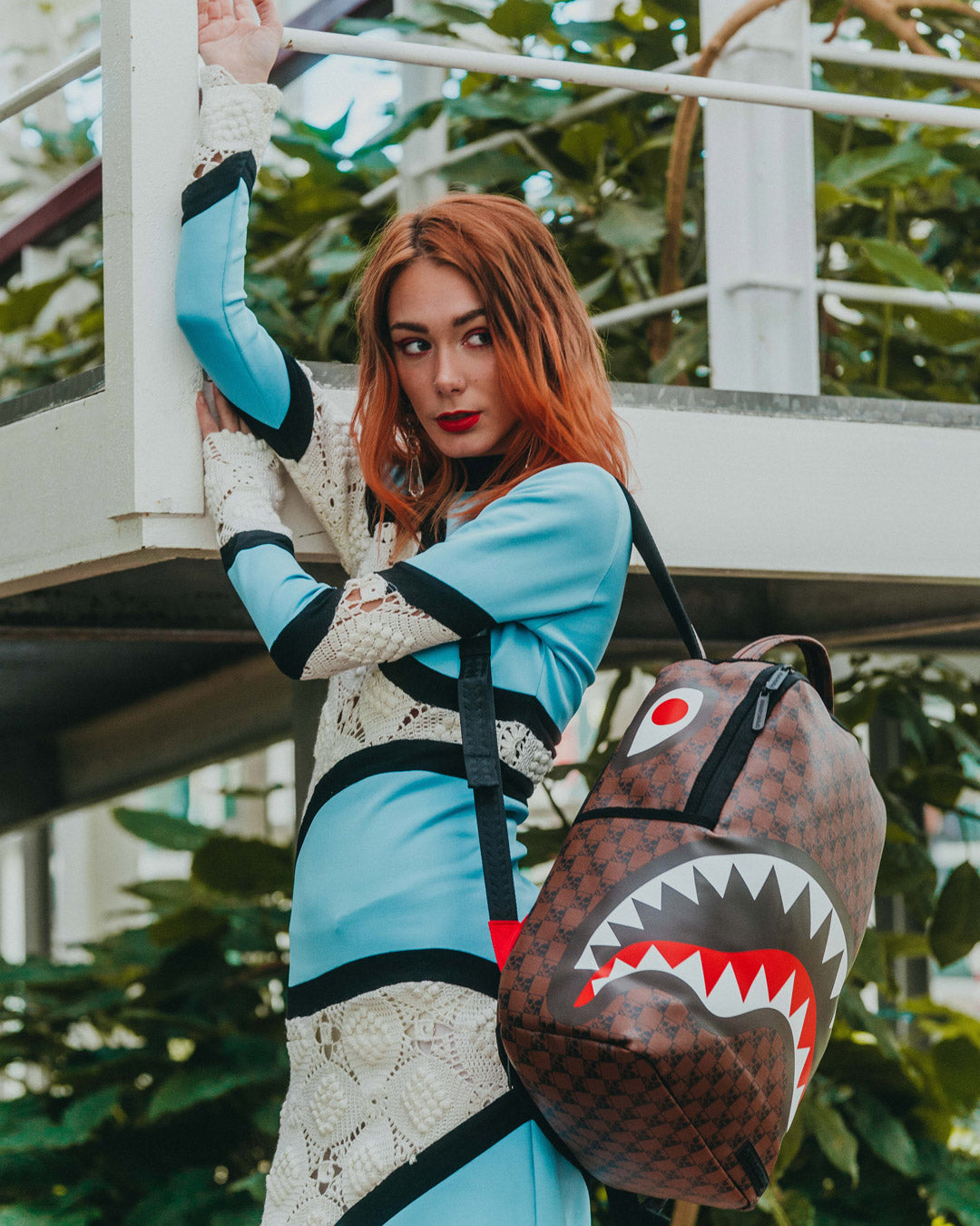 SPRAYGROUND SHARKS AND SKULLS BACKPACK (DLXV)