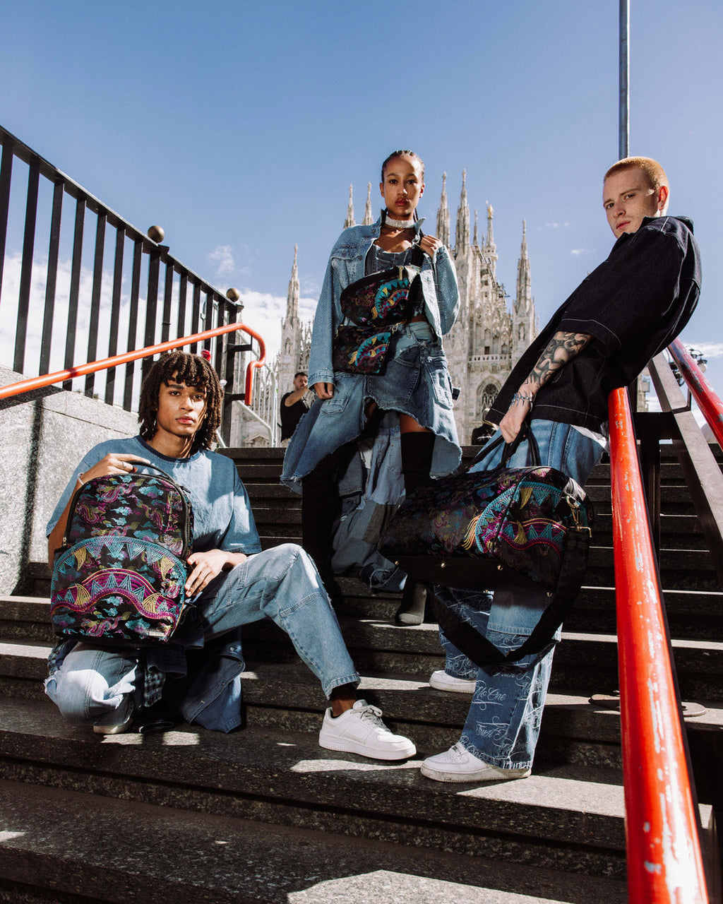 SPRAYGROUND EMBROIDERED DRAGONS DLX BACKPACK
