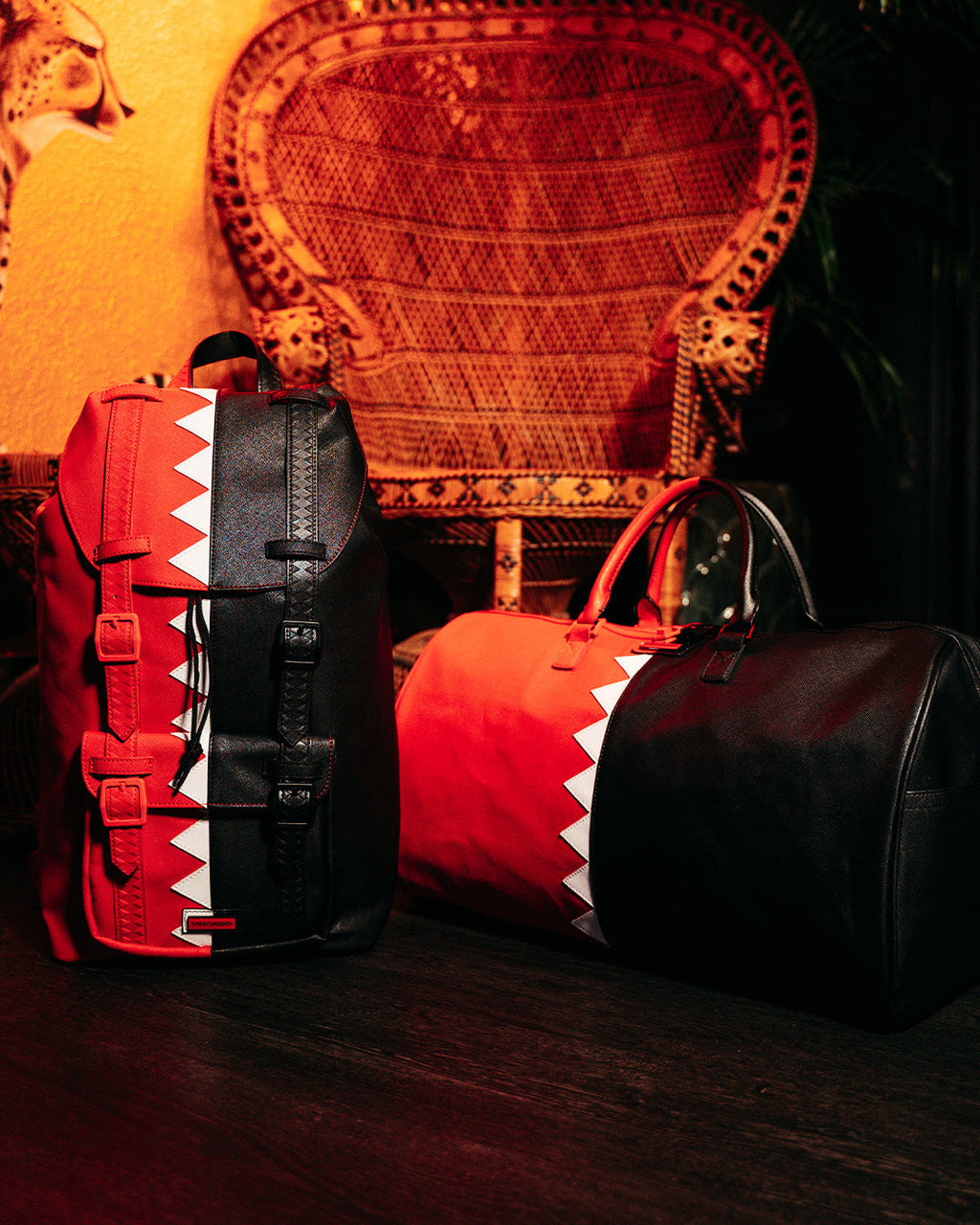 SPRAYGROUND VERTICAL SHARK CUT & SEW HILLS BACKPACK